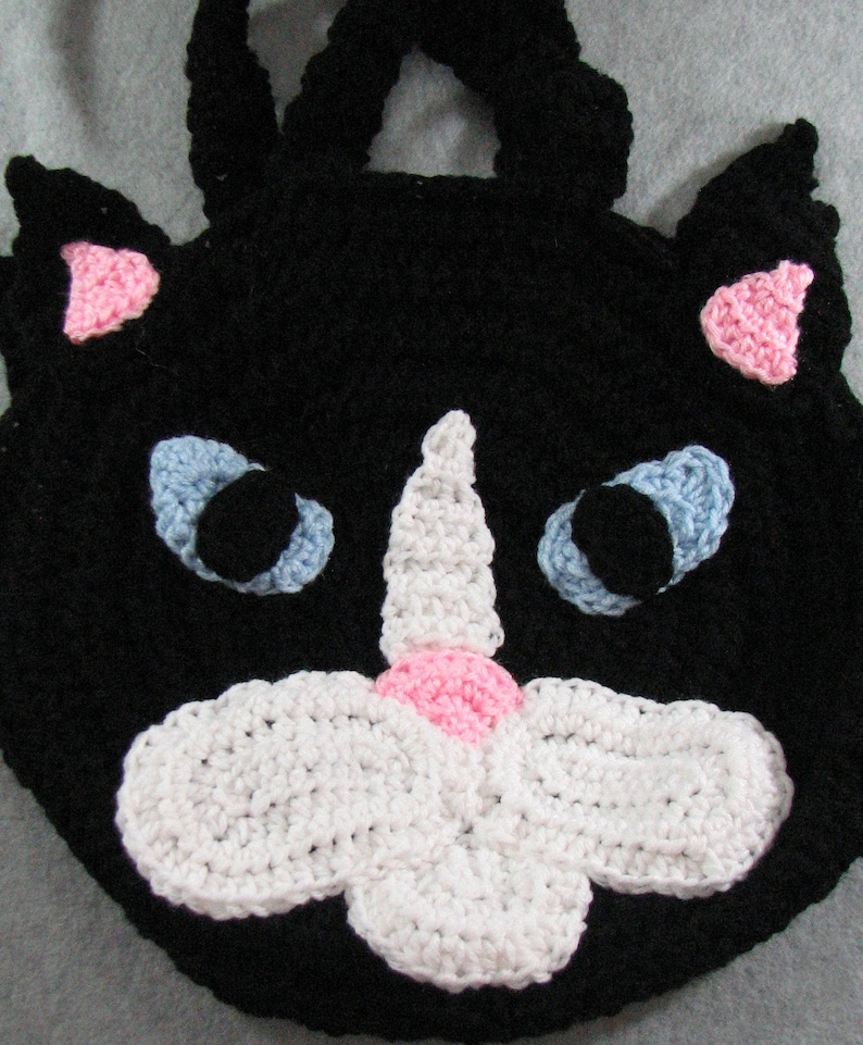 Black Cat Round Tote Crochet Pattern Digital Download image 9