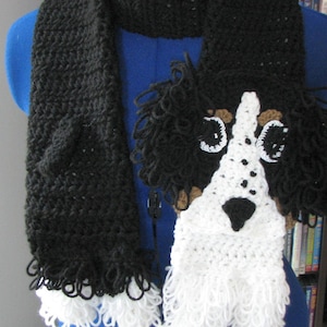 Springer Spaniel -  Scarf Crochet Pattern With Tutorials - Instant Download