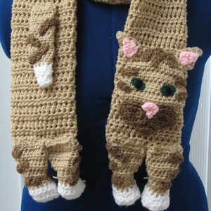 Tabby Cat Scarf Crochet Pattern With Tutorials Digital Download image 5