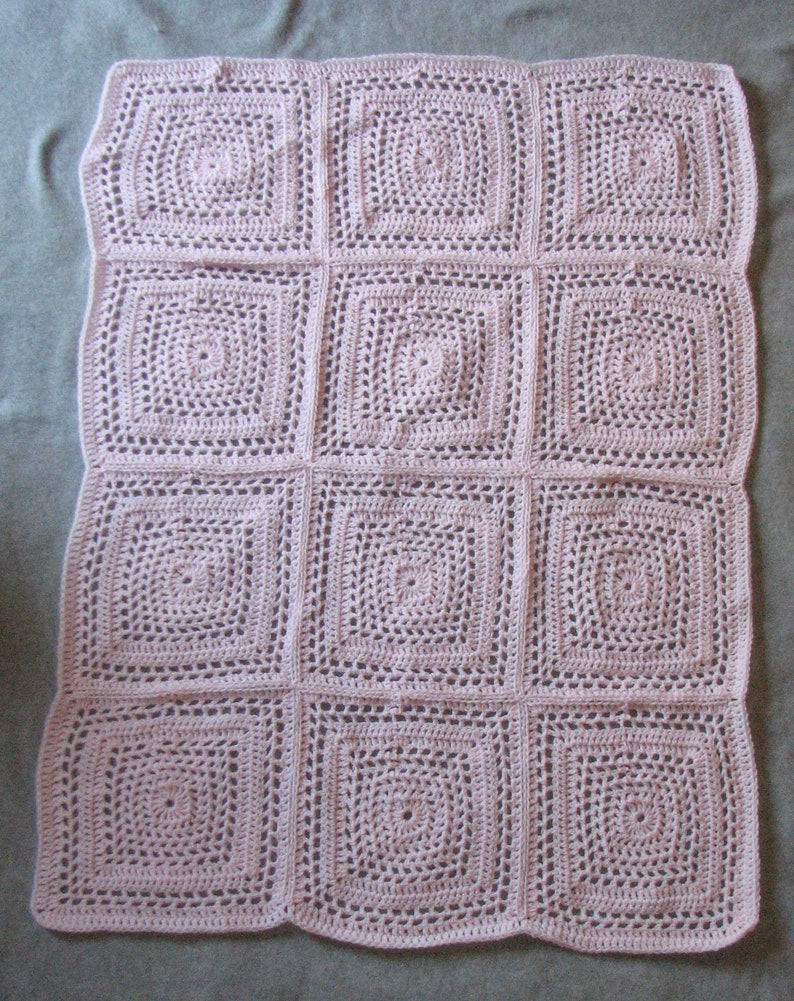 Pink Flowers Baby Afghan Crochet Pattern With Tutorials Etsy