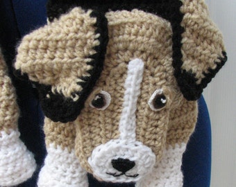 Beagle -  Scarf Crochet Pattern With Tutorials - Instant Download