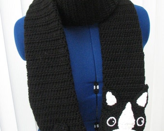 Boston Terrier - Scarf Crochet Pattern With Tutorials - Instant Download