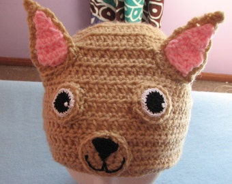 Chihuahua - Hat Crochet Pattern With Tutorials - Digital Download