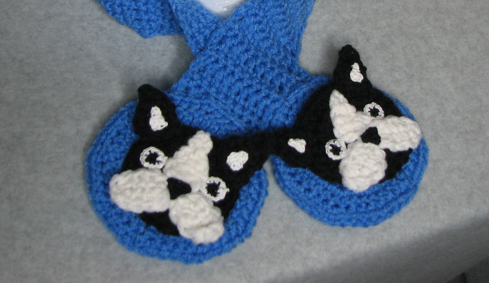 30 Hat and Scarf Crochet Patterns to Keep You Cozy and Creative 8 Boston Terrier Applique Hat and Scarf Pattern