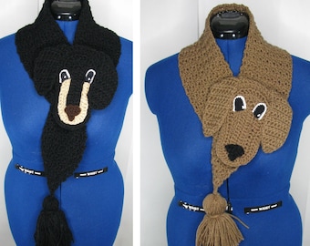 Dachshund - Neck Warmer Crochet Pattern With Tutorials - Instant Download