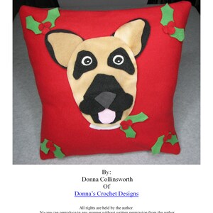 German Shepherd - Pillow Sewing Pattern With Tutorial - Digital Download