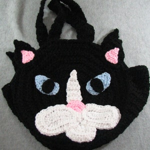 Black Cat Round Tote Crochet Pattern Digital Download image 3
