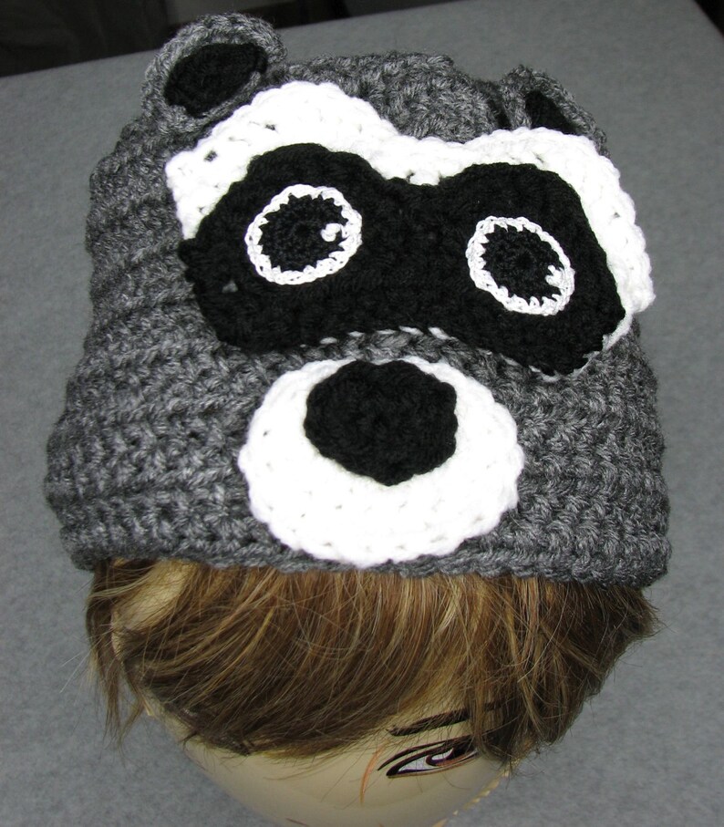 Raccoon Hat Crochet Pattern With Tutorials Digital Etsy
