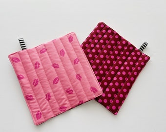 Dots and kisses hot pads