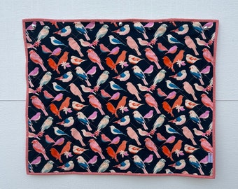 Birds minky baby blanket