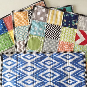 Patchwork placemats set of six image 2