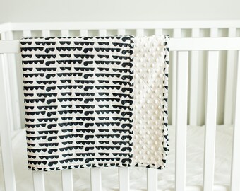 modern clouds minky baby blanket