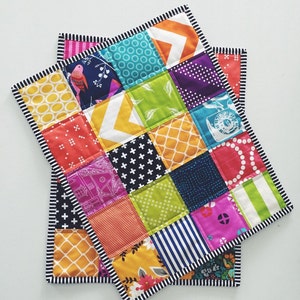 Patchwork placemats set of six image 3