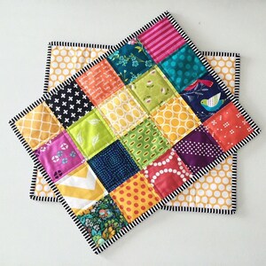 Patchwork placemats set of six image 4