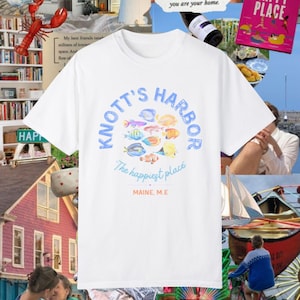 Knott's Harbor Maine USA - Happy Place Emily Henry T-Shirt, Romance books, Booktok Merch, Souvenir T-Shirt