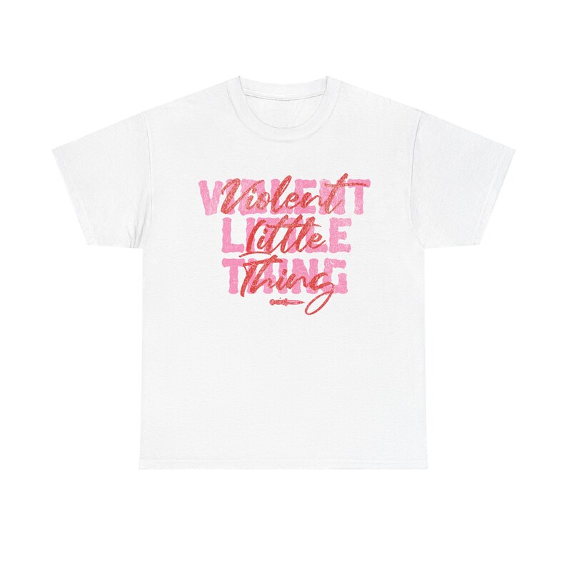 Fourth Wing "Violent Little Thing" T-shirt - Iron Flame, Onyx Storm, Rebecca Yarros, Violet Sorrengail, Xaden Riorson, Empyrean Series merch image 4