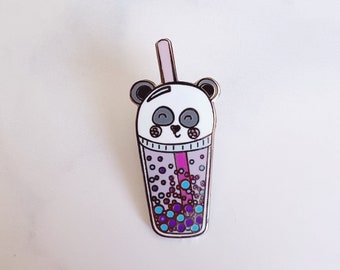 Panda Boba Milk Tea Enamel Pin