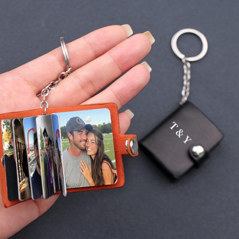 Custom Photo Album Keychain: Personalized Leather Keepsake - Etsy