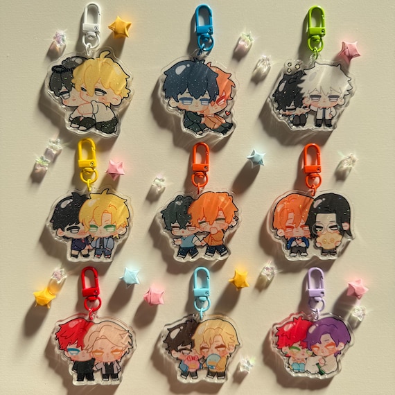 bl anime & manga pair charms! given, sasaki to miyano, banana fish, yuri on ice, doukyuusei, etc.