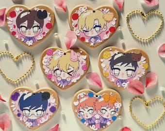 Ouran High School Host Club embossed wood charms!