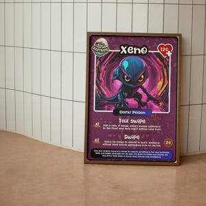 BabyMon Xeno Poster senza cornice, Sci Fi Anime Style CCG TCG Card Collecting Trading, Gaming Nerd Geek Home Wall Art Decor Alien Xenomorph