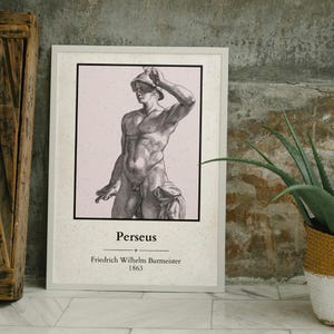 Perseus Poster Print, Unframed Home Decor, Ancient Greece, Greek Mythology Helios Apollo, Fall of Icarus, Demi God Academia Greek Mythology
