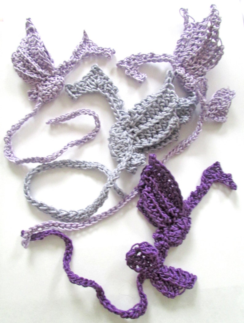 Flying Dragon Bookmark Crochet Pattern image 1