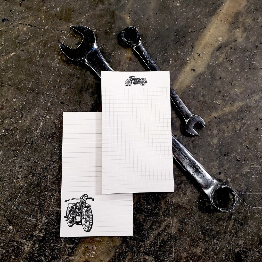 Moto Pad (vintage Motorcycle / Biker Letterpress Fountain Pen Friendly ...
