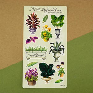 Hoja de pegatinas para jardineros de interior (25-019) Plantas de interior Jardín Violetas