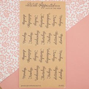 Wochentage Sticker Bogen (25-002)