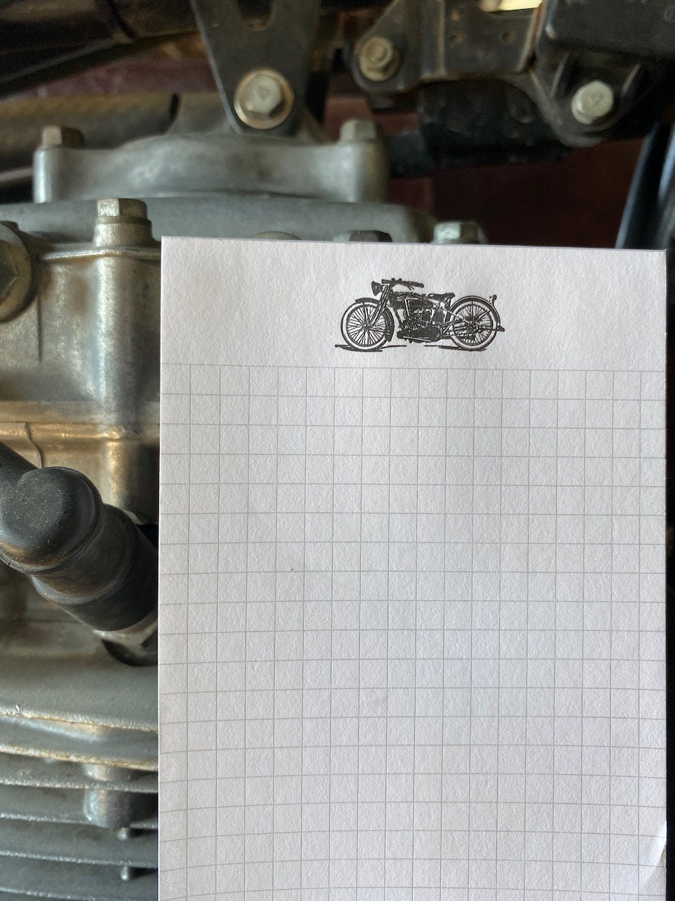 Moto Pad (vintage Motorcycle / Biker Letterpress Fountain Pen Friendly ...