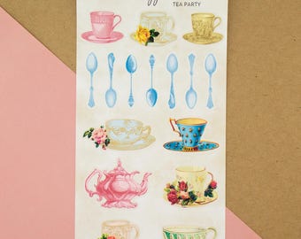 Tea Party Sticker Sheet (24-009)