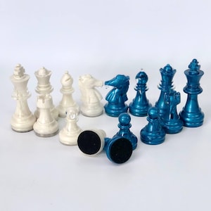 Epoxy Resin Chess Pieces with Pouch for Storage, Resin Chess Pieces, Unique Chess Figures, Chess Pieces Only, Direct Store, IN STOCK