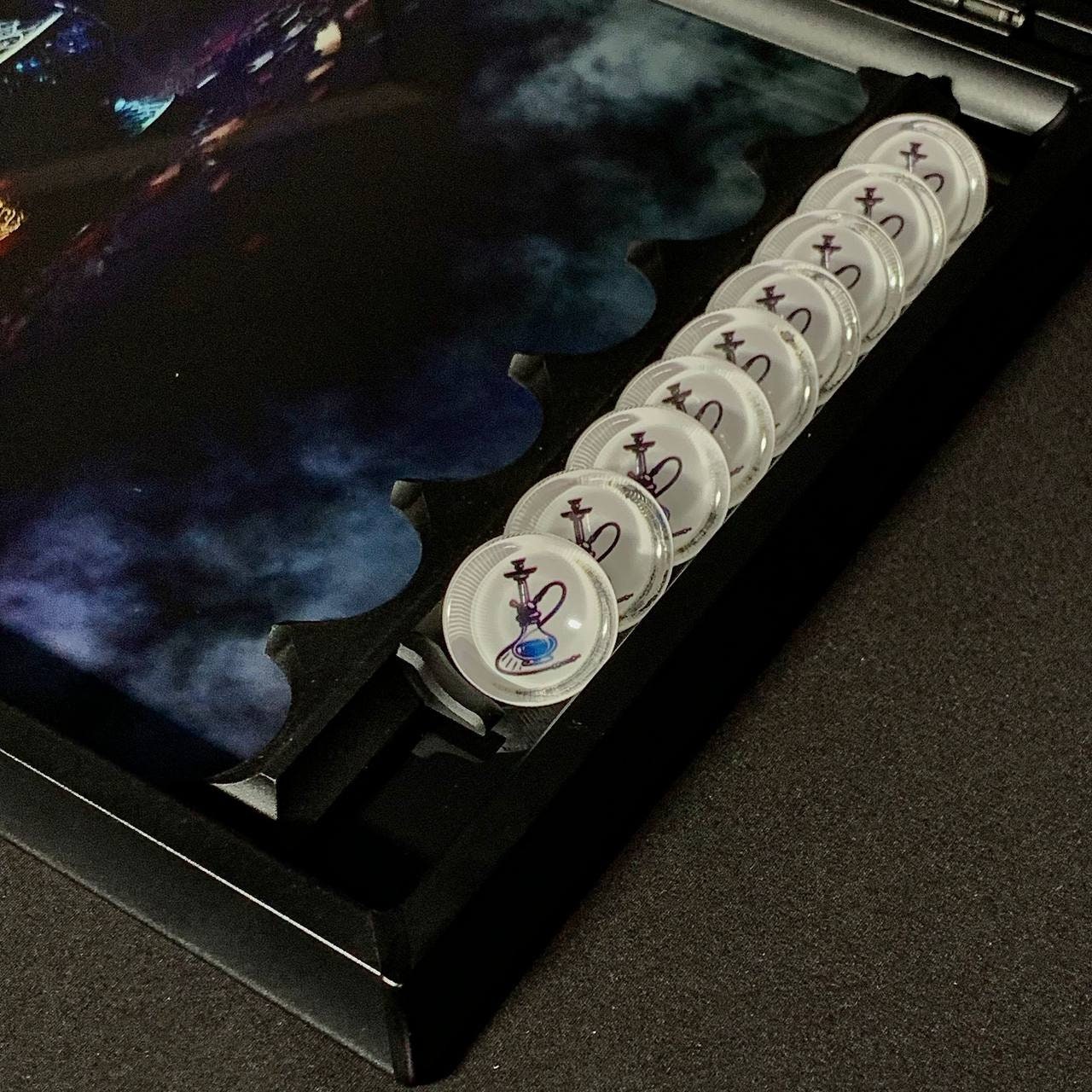 Glass Backgammon Glass Backgammon Set With Hookahs Theme, Game Board, Exclusive Black ...