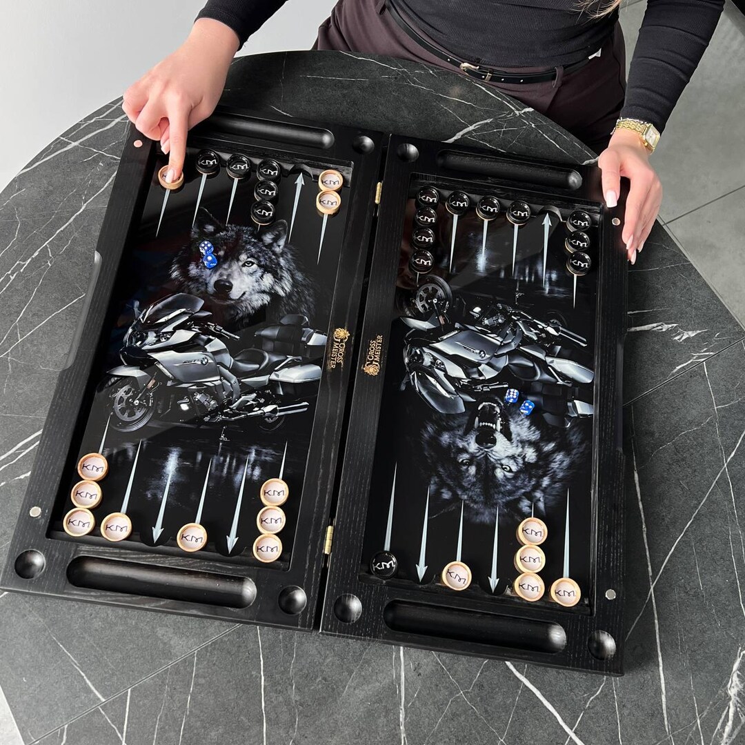 Glass Backgammon IN STOCK Tempered Glass&wood Backgammon Set 50cm (19.7inch), Game Board ...
