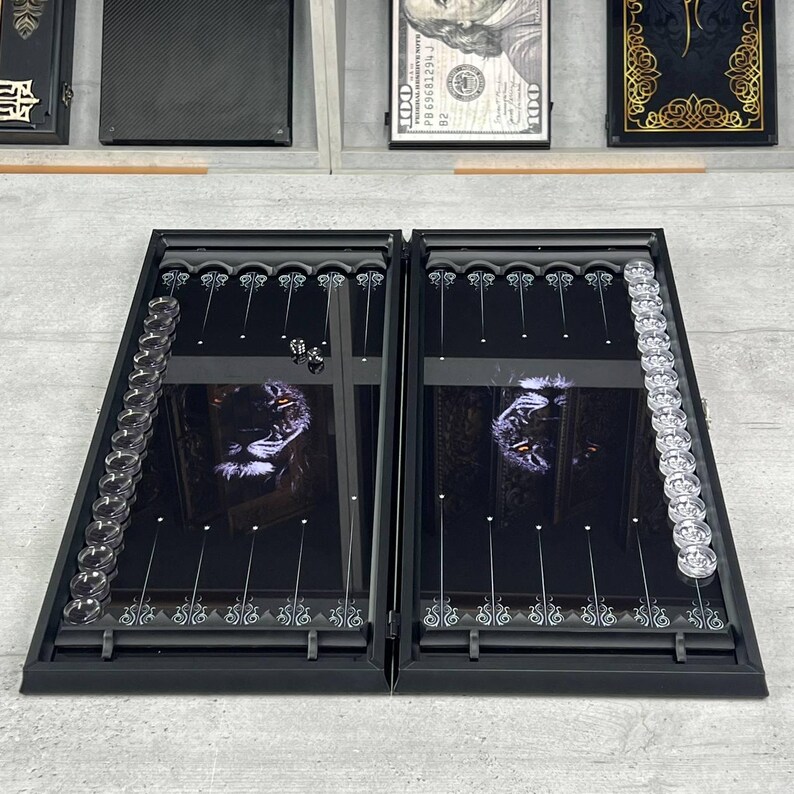 Glass Backgammon Large Tempered Glass Backgammon Set 61cm (24