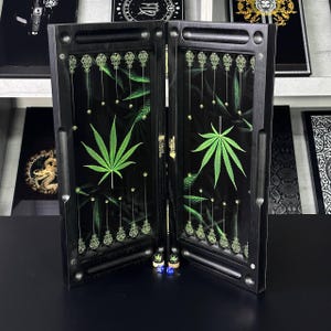 Tempered Glass&Wood Backgammon Set, Game Board, Premium Tabletop Game, Outdoor Game, Gif for Him, Gift for Friends, Backgammon Game
