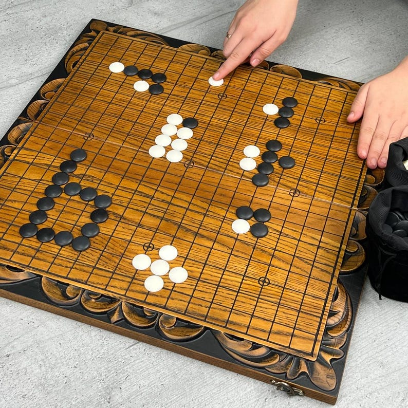 Go Games Wooden Go Game Board, Handcrafted Chinese Go, Family Gift Ides ...
