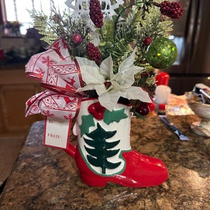 Christmas Boot Bouquet Floral