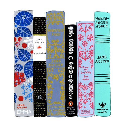 Ideal Bookshelf 374 Jane Austen Etsy