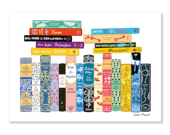 Greeting Card 8-Pack - Ideal Bookshelf 1190: Jane Austen