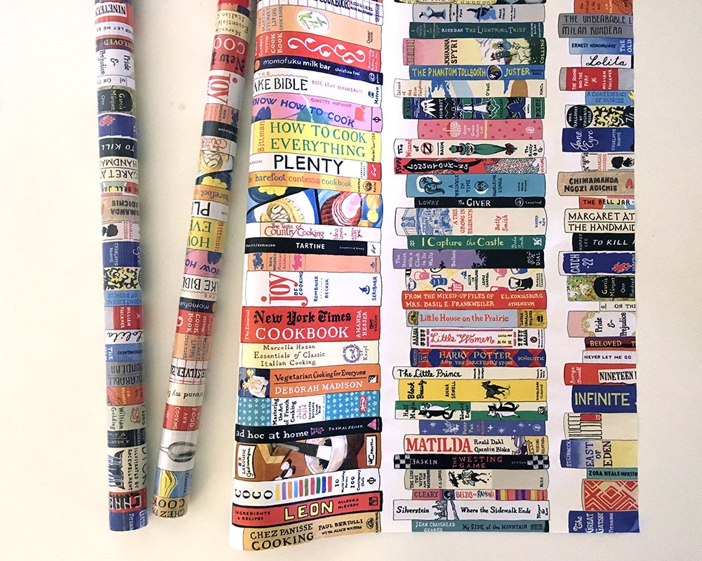 Ideal Bookshelf Wrapping Paper 