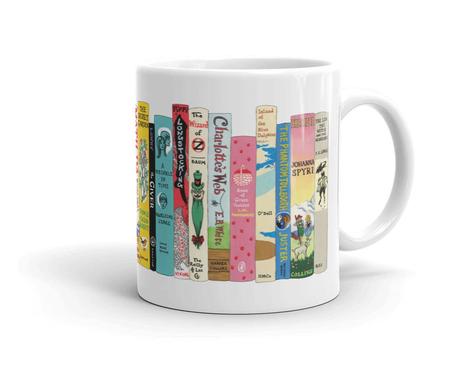 Ideal Bookshelf Mug Tween Classics Etsy