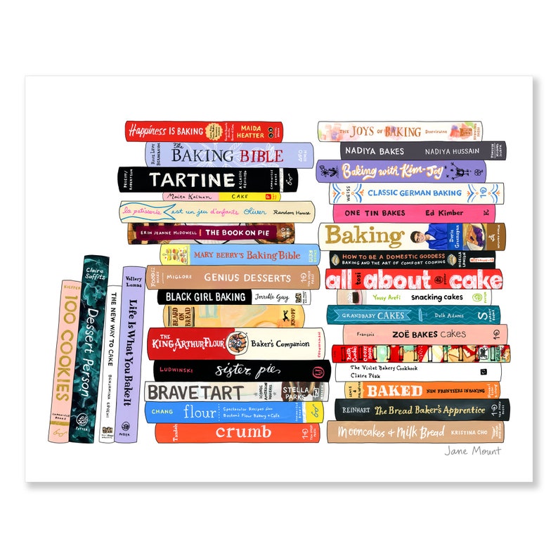 Baking Book Stack Ideal Bookshelf 1151: Baking - Etsy