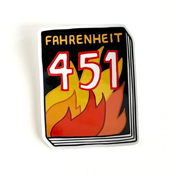 Buchaufkleber: Fahrenheit 451