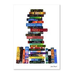 Set van 8 wenskaarten - Ideale boekenplank 1250: fantasie