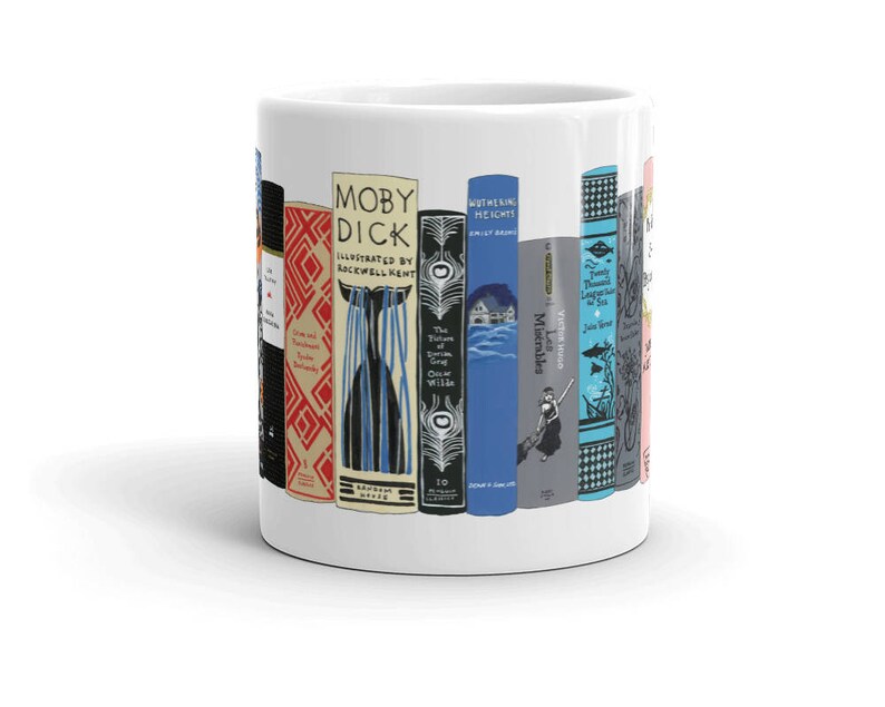 Ideal Bookshelf Mug Novels of the 1800s Etsy