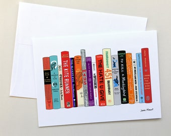 Greeting Card Single - Ideal Bookshelf 1244: Banned Classics