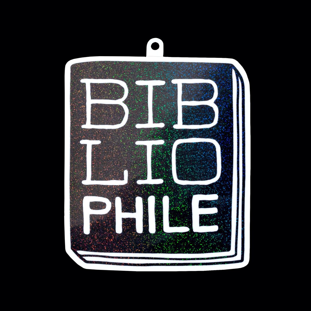 Book Sticker: Bibliophile Black - Etsy
