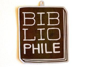 Book Sticker: Bibliophile black